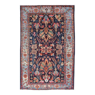 Antique Hand Knotted Persain Nahavand Rug With All-Over Sub-Geometric Design For Sale