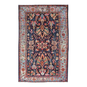 Antique Hand Knotted Persain Nahavand Rug With All-Over Sub-Geometric Design