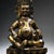 Art Deco 1940s Gilt Bronze Jambhala (Yellow Wealth God) Statue - 7.1" Tall For Sale - Image 3 of 6