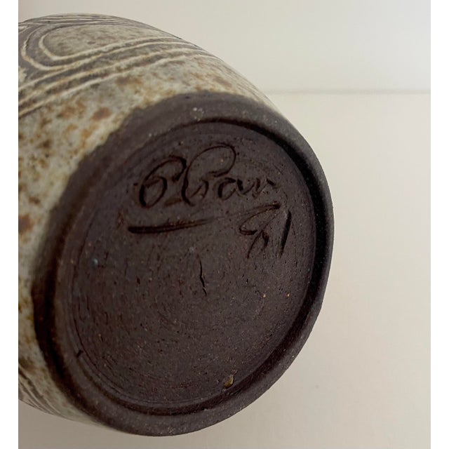 Late 20th Century Handcrafted Ceramic Vase For Sale - Image 5 of 5