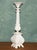 White Vintage Painted Carved Oak Decorative Candlesticks, 1940s, Set of 2 For Sale - Image 8 of 17