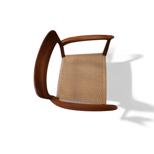 Model 56 Dining Chair in Teak and New Wicker Seat by Niels O. Møller, 1960s For Sale - Image 4 of 15