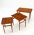Set of 3 Danish Mid-Century Modern teak nesting side occasional tables mint!