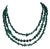 Vintage Boho Malachite Three-Stranded Necklace For Sale