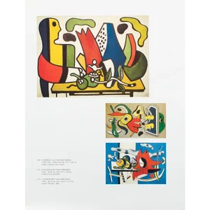1990 After F. Leger "The Man in Still Life", "Polychrome Butterflies", "Composition", Full-Color Print