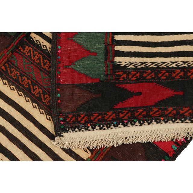 Textile Vintage Afghan Kilim With Polychromatic Geometric Patterns From Rug & Kilim For Sale - Image 7 of 7