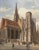 Gothic Early 1900s Antique Edvard Weie St. Stephen’s Gothic Cathedral Oil Painting Vienna Cityscape, Framed For Sale - Image 3 of 11