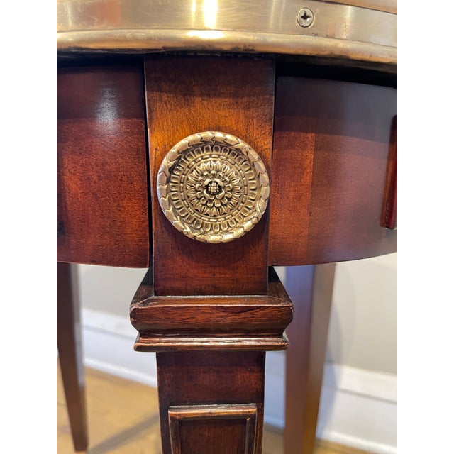 Wood Pair of Vintage Walnut Regency-Style Side Tables For Sale - Image 7 of 10