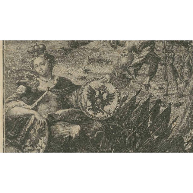 Copper Allegory of Emperor Charles VI and the Habsburg Monarchy, 1720, Engraving For Sale - Image 8 of 13