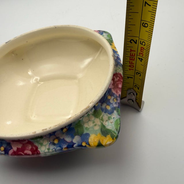 Blue Royal Winton Julia Chintz Trinket Dish 3.75” Floral Jewelry Pin Dish England For Sale - Image 8 of 9