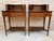 Wood 1940s Pair of Neoclassical Marquetry Bedside Tables With Drawers and Upper Compartment For Sale - Image 7 of 18