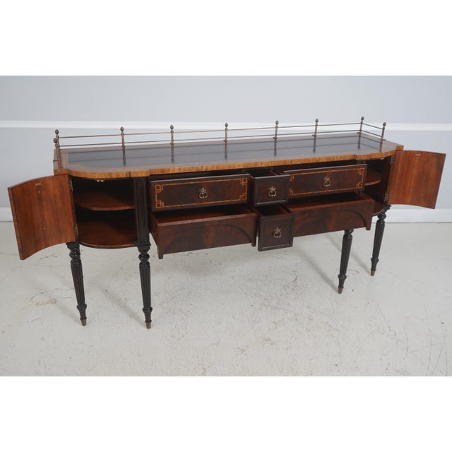 Maitland - Smith Maitland Smith Inlaid Mahogany Sheraton Sideboard For Sale - Image 4 of 18