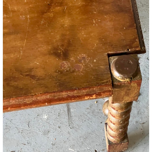 Wood Antique Spanish Colonial Armless Bench For Sale - Image 7 of 11
