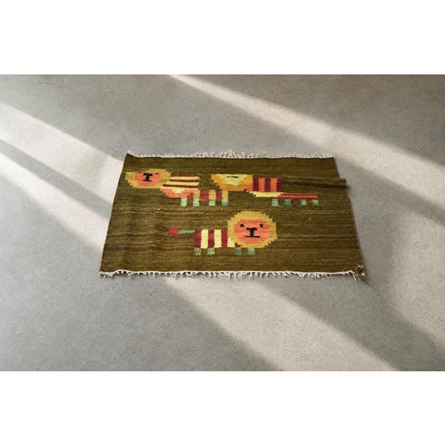 Vintage Polish Woven Tapestry by Maria Janowska for Wielkopolska Spółdzielnia Pracy Przemysłu Artystycznego in Poznań, 1970s For Sale - Image 10 of 15