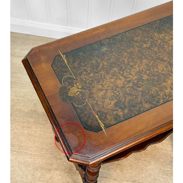 1930s Antique Colonial Bird's Eye Maple Turned Occasional Table For Sale - Image 5 of 11