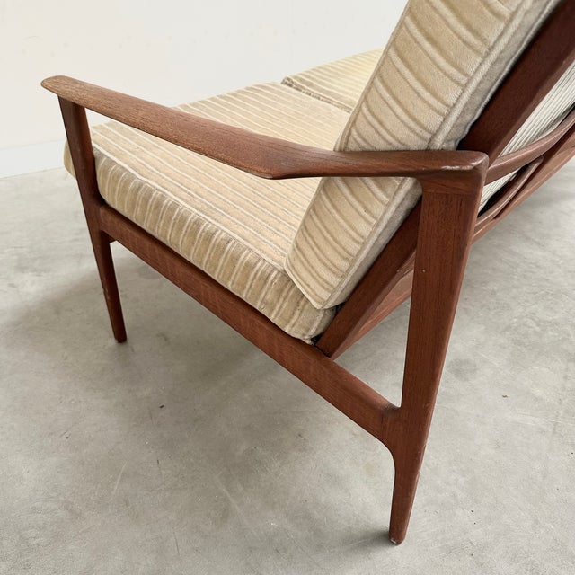 Vintage Scandinavian Sofa in Teak and Fabric, 1960s For Sale - Image 11 of 13