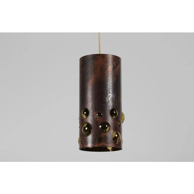 Metal Wabi Sabi Amber Color Glass from Raak, 1960s For Sale - Image 7 of 7