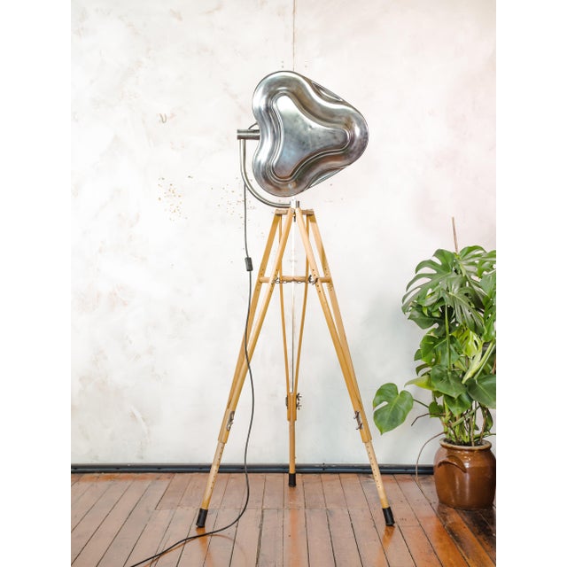 Hospital Surgical Spotlight Floor Lamp on Army Crutch Tripod from Heraeus Hanaulux London, 1990s For Sale - Image 14 of 18
