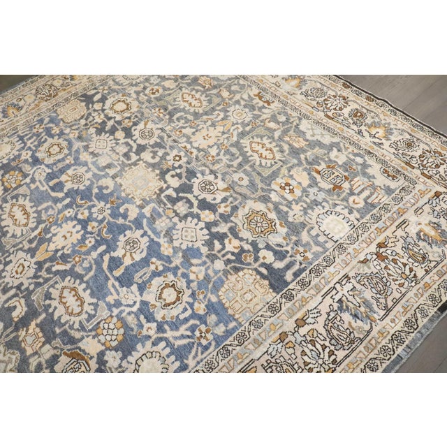 Antique Blue Malayer Carpet - 8'4" x 11'6" For Sale - Image 14 of 14
