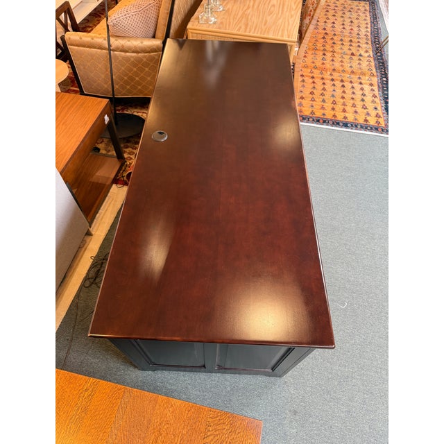Pederesen's Furniture Company Executive Desk With Locking Key For Sale In San Francisco - Image 6 of 13