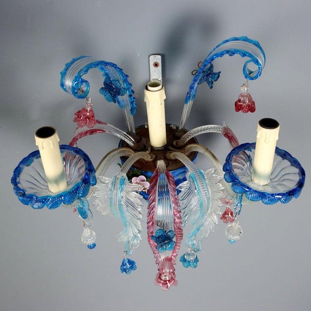 Italian Wall Lights in Murano Glass, Set of 2 For Sale - Image 13 of 15
