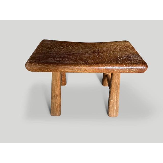 Andrianna Shamaris Mid Century Couture Bench or Stool For Sale - Image 4 of 5