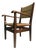 Vintage Dutch Oak and Rush Chair, 1930s For Sale