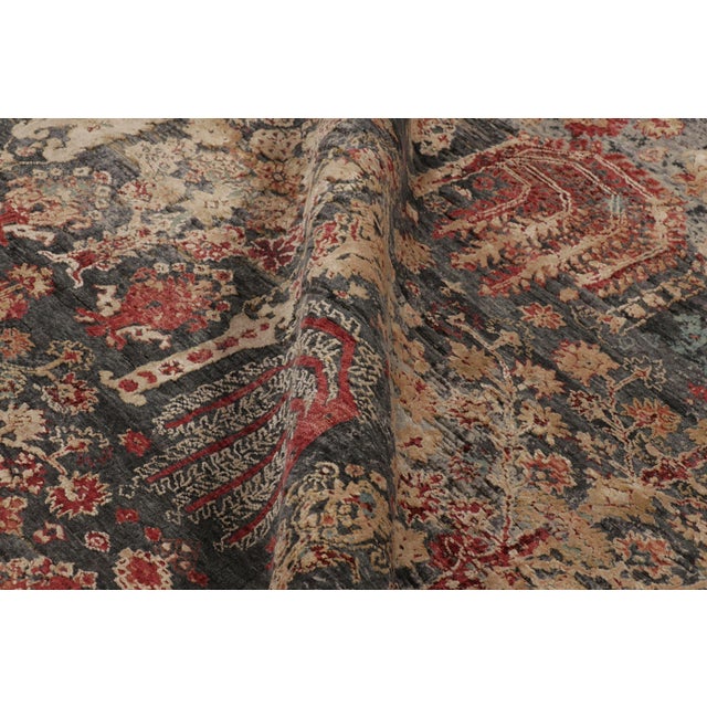 Beige Rug & Kilim’s Modern Persian Style Rug in Blue With Colorful Tree of Life For Sale - Image 8 of 9