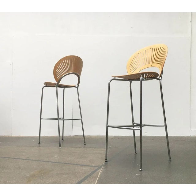 Danish Trinidad Bar Stools and Table by Nanna Ditzel for Fredericia, 1990s, Set of 4 For Sale - Image 6 of 18