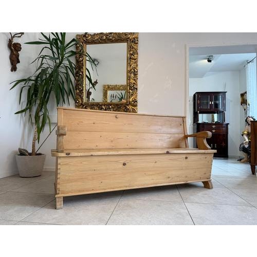 Vintage Art Nouveau Chest Bench, 1920s For Sale - Image 3 of 15