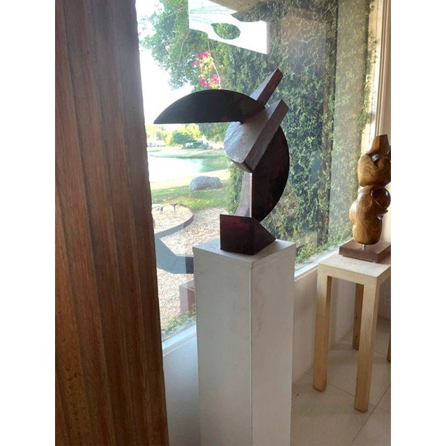 Contemporary Abstract Steel Sculpture by Simi Dabah (16" High) For Sale - Image 4 of 9