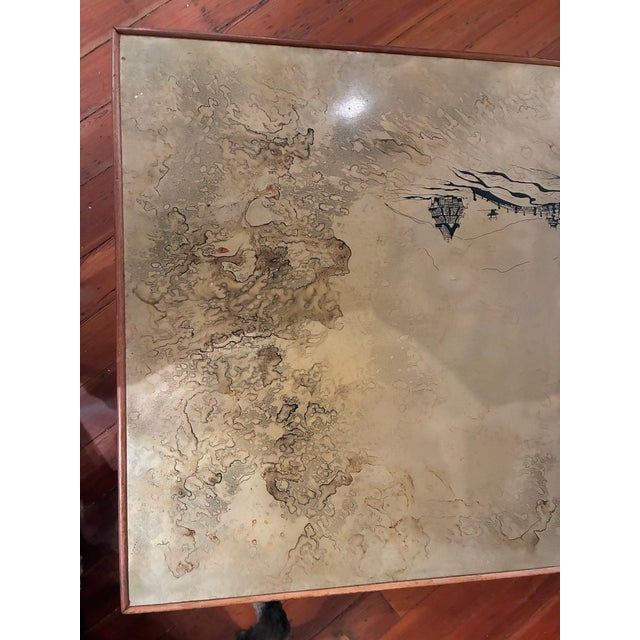 Large Mid Century Asian Style Coffee Table For Sale In New Orleans - Image 6 of 9