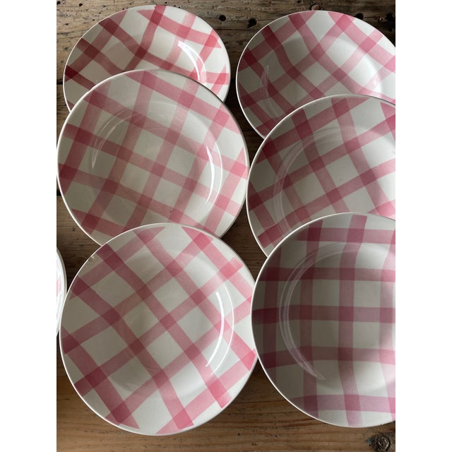 Mid-Century Modern Moulin Des Loups Pink Tablecloth Dinnerware Set, 1950s, Set of 13 For Sale - Image 3 of 10