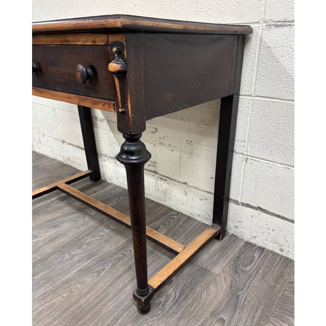 Antique Louis XVI Style Console Table Sideboard With Faux Drawers For Sale In Kansas City - Image 6 of 9