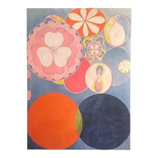Hilma Af Klint Swedish Abstract Lithograph Print Large Exhibition Poster " the Ten Largest, Childhood No.2 Group IV " 1907 For Sale
