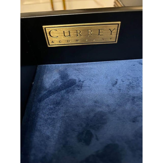 2020s Kallista Blue Writing Desk by Currey & Company For Sale - Image 5 of 10