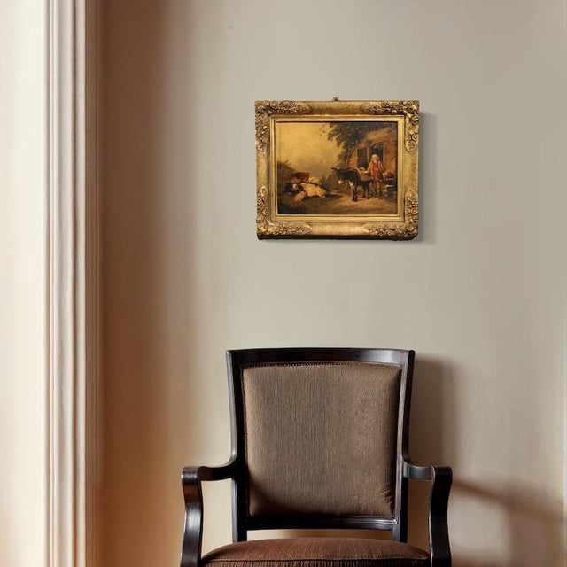 Mid 19th Century English Artist, Painting of a Rural Genre Scene, 1866, Oil on Panel For Sale - Image 5 of 16