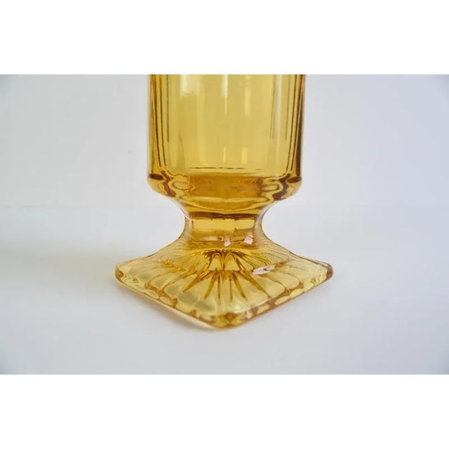 Art Deco Amber Glass Vase, 1940s For Sale - Image 6 of 10