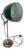 Art Deco Green Opaline Notary Desk Lamp For Sale