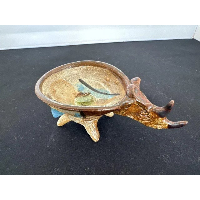 1970s Zoomorphic Sandstone Ring Bowl by Alain Blanchard, 1970 For Sale - Image 5 of 6
