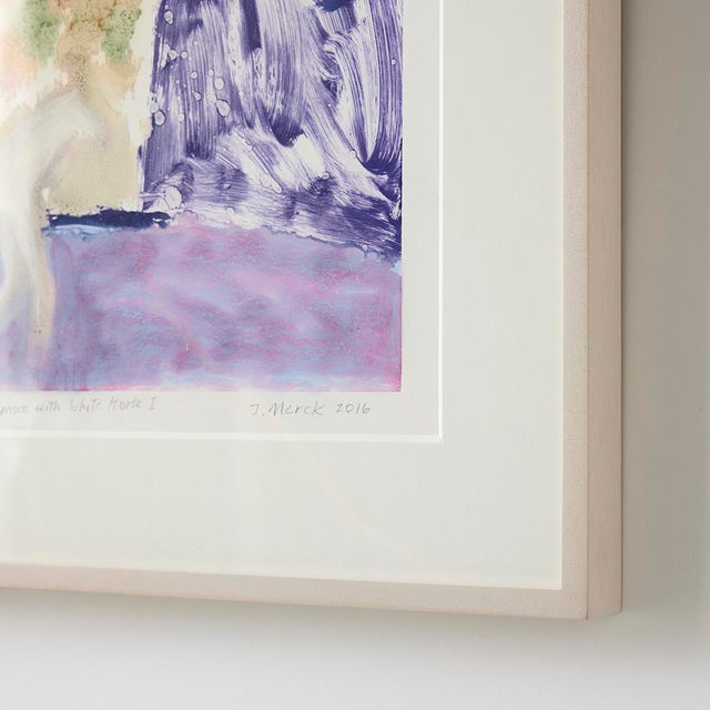 Impressionist Josie Merck, Sycamore With White Horse I For Sale - Image 3 of 4