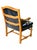 Vintage Barnard & Simonds Black Leather Armchair | 1960s American Traditional | Button-Tufted Leather & Bobbin-Turned Wood For Sale - Image 13 of 18