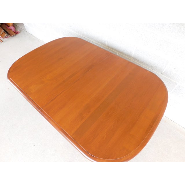 Farmhouse Er Buck Trestle Base Maple Farmhouse Dining Table 96"w For Sale - Image 3 of 12