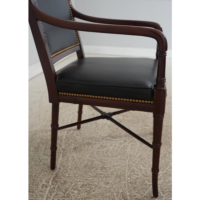 Wood Pair of Hancock & Moore Leather Armchairs For Sale - Image 7 of 18