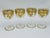 Hollywood Regency Vintage Gold Embellished Glasses, Set of Four For Sale - Image 3 of 5
