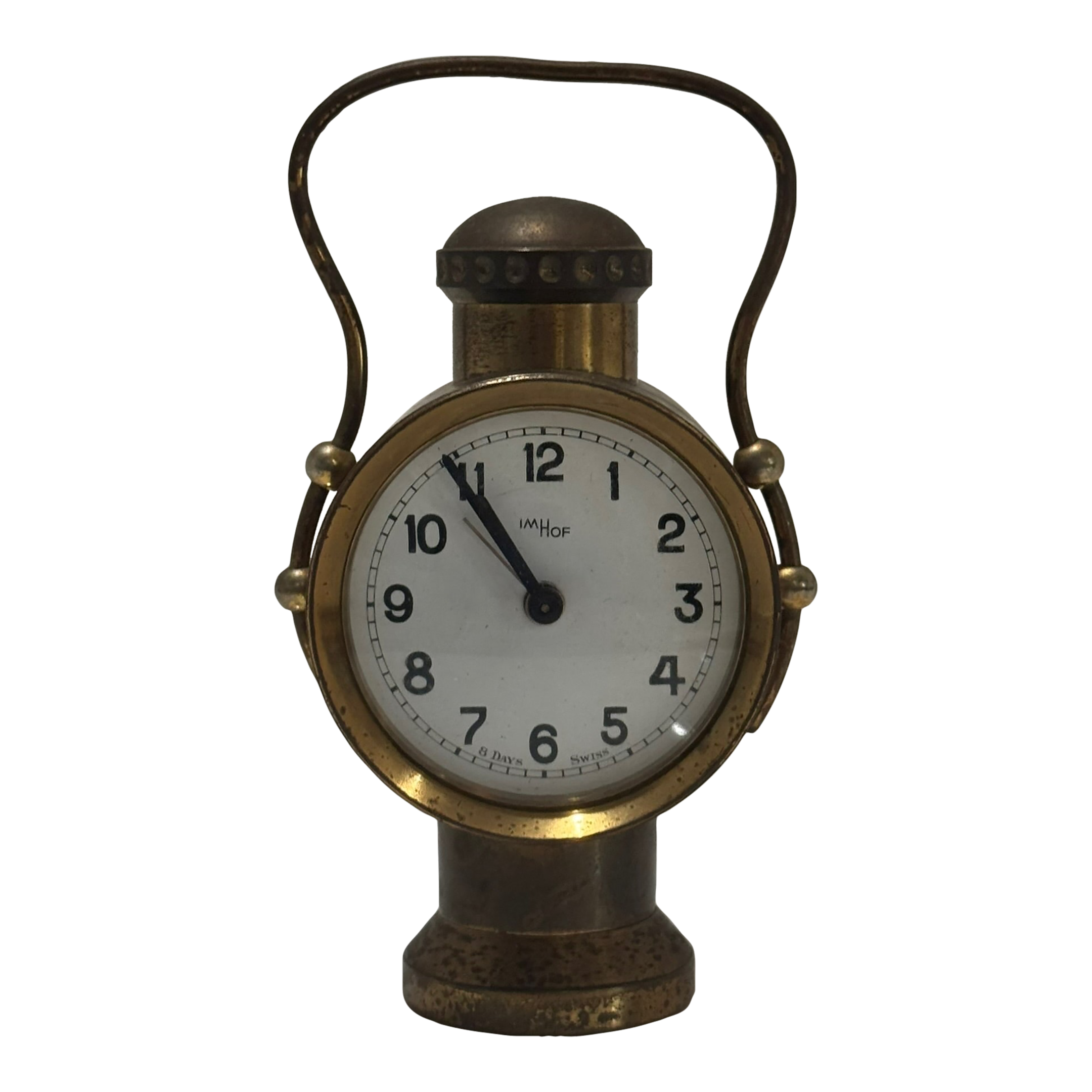 Vintage Imhof Swiss Brass Lantern Clock – 8 Day Mechanical | Chairish