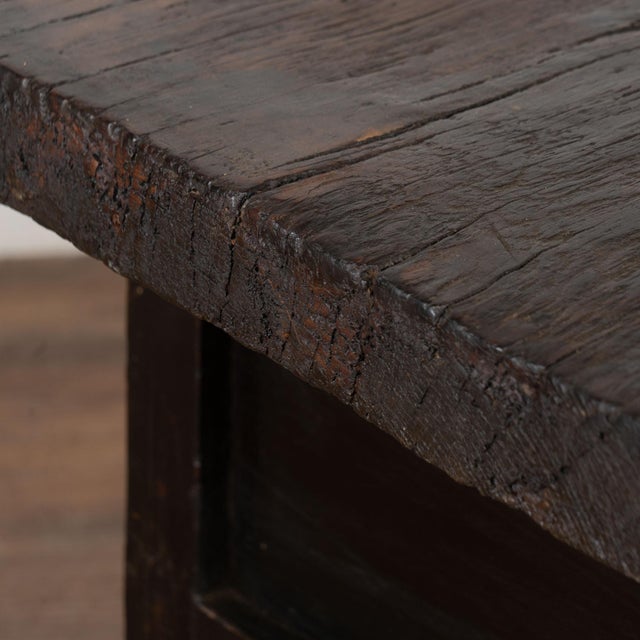 18th Century 18th Century Chestnut Console Table With Three Large Carved Drawers For Sale - Image 5 of 18