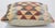 Tribal Arteverk Handwoven Afghan Kilim Pillow — Beige & Blue Diamond Lattice For Sale - Image 3 of 3