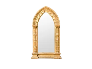 Antique Gothic Gold Frame Wall Mirror
