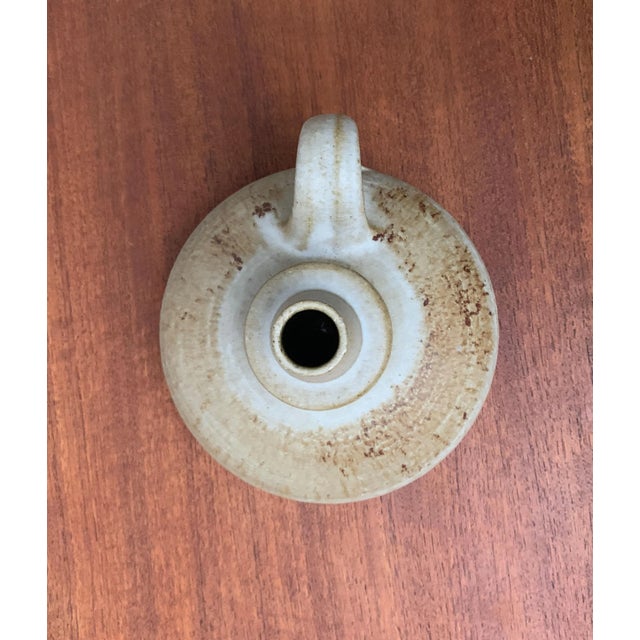 Beige Mid-Century German Studio Pottery Vessel from Rudi Stahl, 1960s For Sale - Image 8 of 18